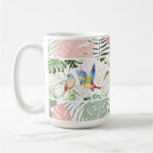 Mug Feuille tropicale et Motif d'oiseaux (Gauche)