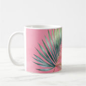 Mug Feuille tropicale rose verte (Gauche)
