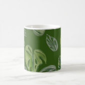 Mug Feuille verte de Monstera Adansonii à l'aquarelle  (Centre)