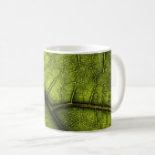 Mug Feuille verte en gros plan (Devant droit)