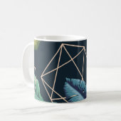 Mug Feuilles Abstraits : Ligne Polygonale Sans Couche. (Devant gauche)