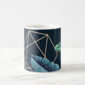 Mug Feuilles Abstraits : Ligne Polygonale Sans Couche. (Centre)