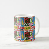 Mug Feuilles Abstraits, Style MAtisse (Devant droit)