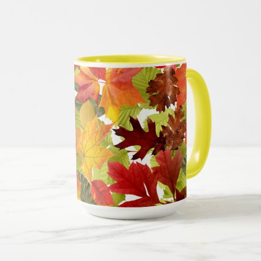 Mug Feuilles automnales d'automne (Devant droit)