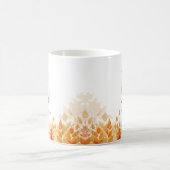 Mug Feuilles automnales Monogramme personnalisé Lettre (Centre)