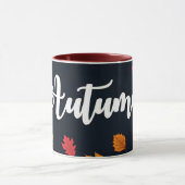 Mug Feuilles Automnes Tombantes Rouge Orange Jaune (Centre)