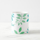 Mug Feuilles bleu vert (Centre)