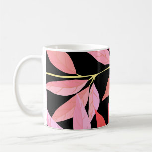 Mug Feuilles botaniques, motif sans couture colorée.