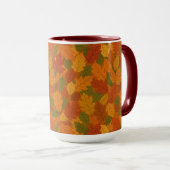 Mug Feuilles classiques d'automne à motif (Devant droit)
