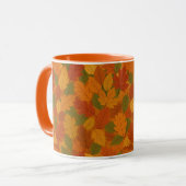 Mug Feuilles classiques d'automne à motifs (Devant gauche)