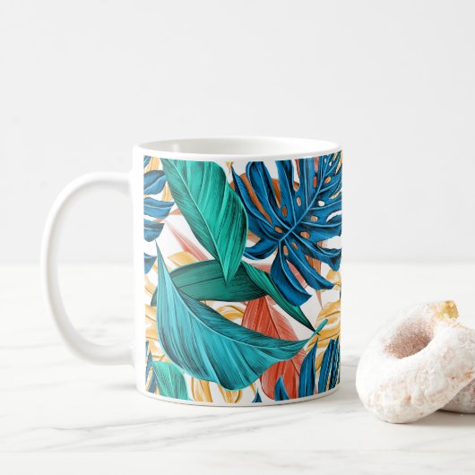 Mug Feuilles colorées (Avec donut)