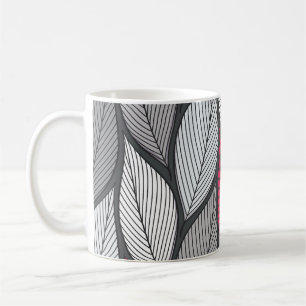 Mug Feuilles colorés : motif sans couture dessiné à la