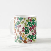 Mug Feuilles colorés, Style MAtisse (Devant gauche)