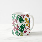 Mug Feuilles colorés, Style MAtisse (Devant droit)