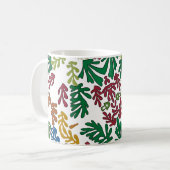 Mug Feuilles colorés, Style MAtisse (Devant gauche)