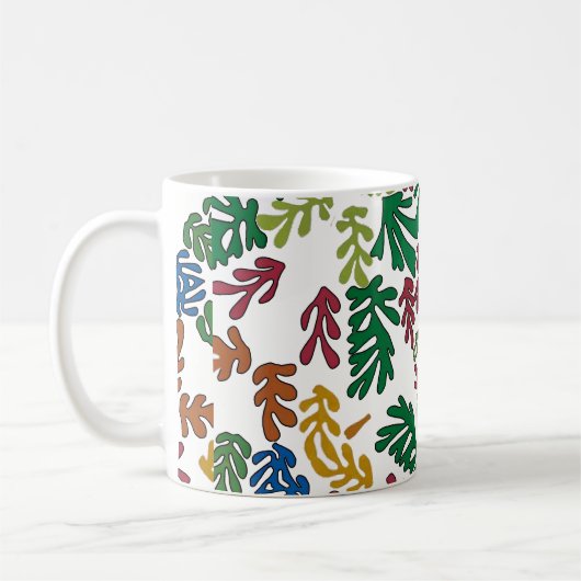 Mug Feuilles colorés, Style MAtisse (Gauche)