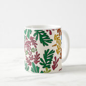 Mug Feuilles colorés, Style MAtisse (Devant droit)