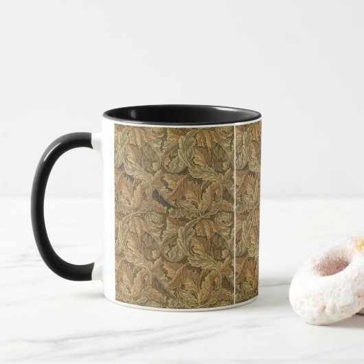 Mug Feuilles d'Acanthus par William Morris, Textile An (Avec donut)