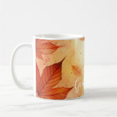 Mug Feuilles d'aquarelle autummonique personnalisée (Gauche)