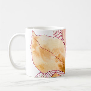 Mug Feuilles d'aquarelle d'automne Illustration botani