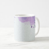 Mug Feuilles d'aquarelle vert pourpre (Devant droit)