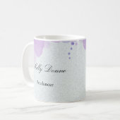 Mug Feuilles d'aquarelle vert pourpre (Devant gauche)