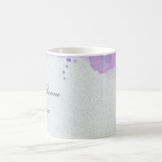 Mug Feuilles d'aquarelle vert pourpre (Centre)