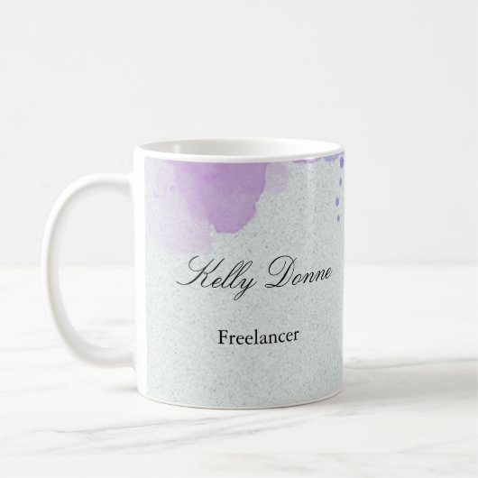 Mug Feuilles d'aquarelle vert pourpre (Gauche)