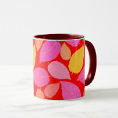Mug Feuilles d'automne. (Devant droit)