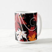Mug Feuilles d'automne Abstraites (Devant droit)