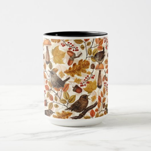 Mug Feuilles d'automne, baies, champignons et fleurs (Centre)