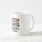 Mug Feuilles d'automne Citrouilles S'il vous plaît Vin (Devant droit)