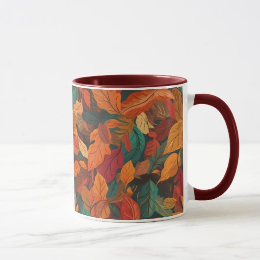 Mug Feuilles d'automne colorées (Droite)