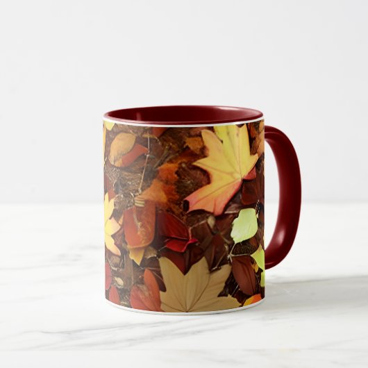 Mug Feuilles d'automne colorées (Devant droit)