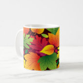 Mug Feuilles d'automne colorées brillantes Design Coff (Devant gauche)