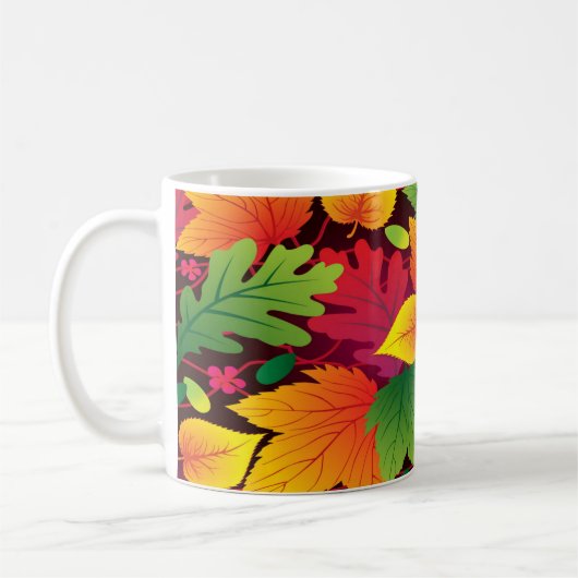 Mug Feuilles d'automne colorées brillantes Design Coff (Gauche)
