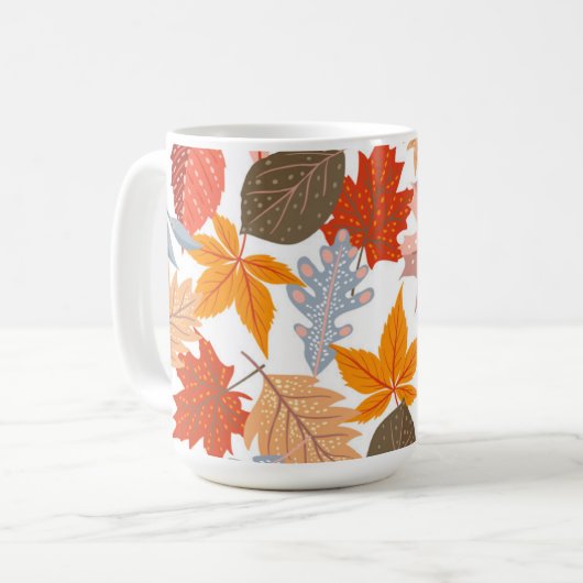 Mug Feuilles d'automne confortables Automne Motif mign (Devant gauche)