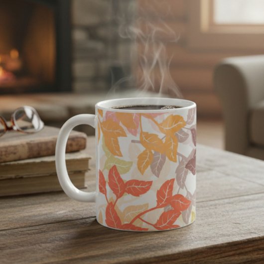 Mug Feuilles d'automne cosy tons chauds