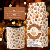 Mug Feuilles d'automne d'orange brûlées Feuille d'érab