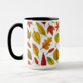 Mug Feuilles d'automne en blanc (Gauche)