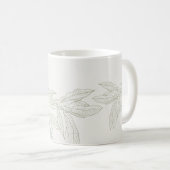 Mug Feuilles d'automne en blanc (Devant droit)