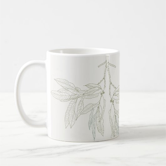 Mug Feuilles d'automne en blanc (Gauche)