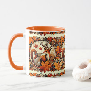Mug Feuilles d'automne et bouillie de café de cerfs