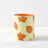 Mug Feuilles d'automne - jaune pâle et orange (Centre)