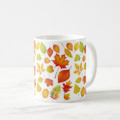 Mug Feuilles d'automne lumineuses (Devant droit)