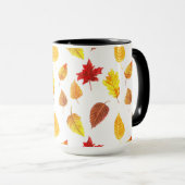 Mug Feuilles d'automne motif (Devant droit)