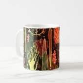 Mug Feuilles d'automne : motif transparent foncé. (Devant gauche)