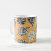 Mug Feuilles d'automne, motif vintage sans soudure. (Devant gauche)