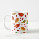Mug Feuilles d'automne Noix châtaignes Motif Élégant a (Gauche)