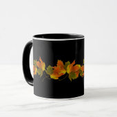 Mug Feuilles D'Automne Orange Et Doré (Devant gauche)